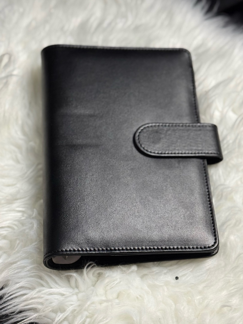 Classic Black faux leather binder /budget binder
